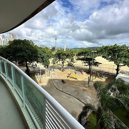 산토스 Ap Pe Na Areia Vista Parcial Mar 아파트 외부 사진
