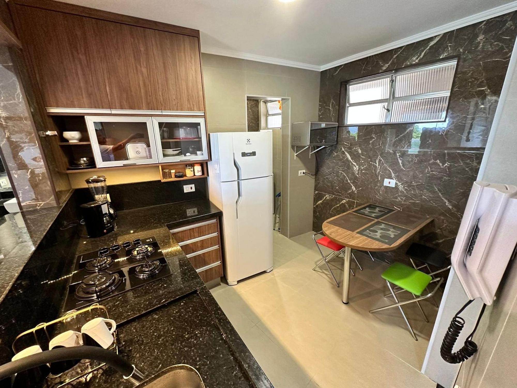 산토스 Ap Pe Na Areia Vista Parcial Mar 아파트 외부 사진