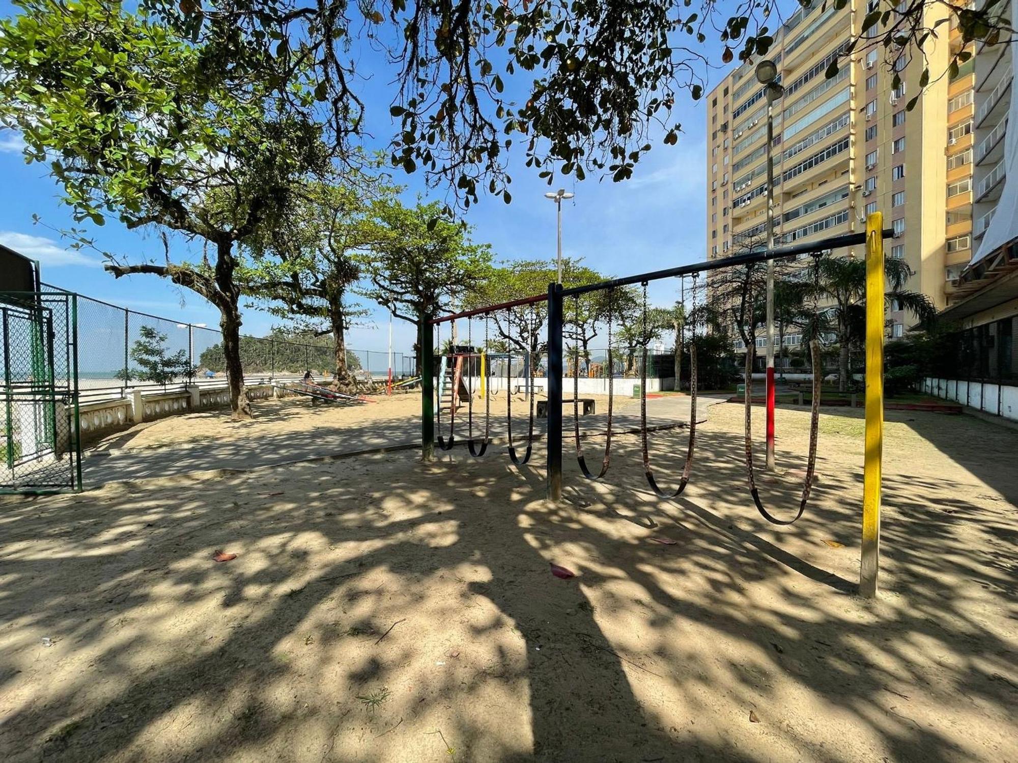 산토스 Ap Pe Na Areia Vista Parcial Mar 아파트 외부 사진